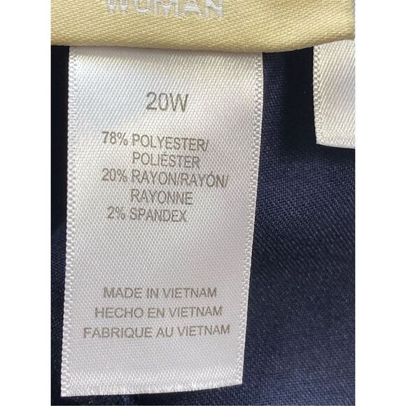 ALFRED DUNNER Women’s 20W Classic Fit Pants - Navy - Picture 5 of 8